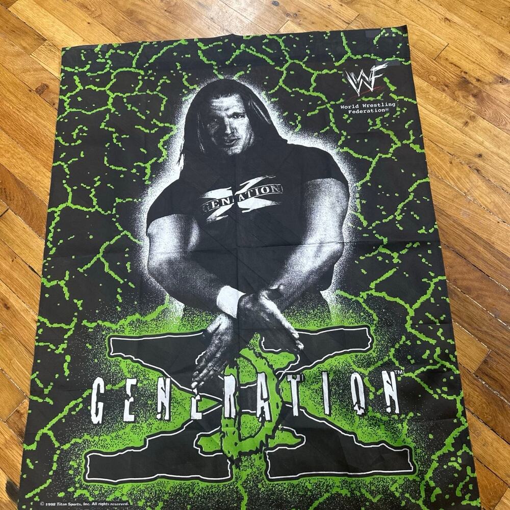 Vintage WWF Triple H 1998 D-Generation X Banner